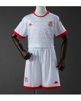 Billige Fotballdrakt Tunisia Replika Bortedraktsett Barn VM 2026 Kortermet (med bukser)